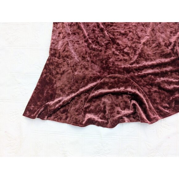 Robbie Bee Skirt Sz 14 Velvet crushed Whimsigoth Fairy Witchy Burgundish Y2K - Picture 7 of 8